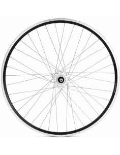 Voorwiel 28 x 1/4'' aluminium ZAC 2000 velg - Shimano DH-C3000-3N naafdynamo - velgrem - zwart/zilver