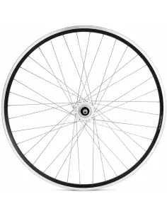 Voorwiel 28 x 1/4'' aluminium ZAC 2000 velg - Shimano DH-C3000-3N naafdynamo - velgrem - zwart/zilver