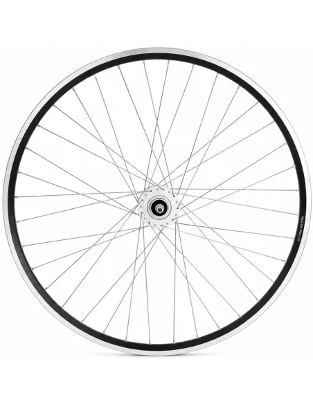 Voorwiel 28 x 1/4'' aluminium ZAC 2000 velg - Shimano DH-C3000-3N naafdynamo - velgrem - zwart/zilver