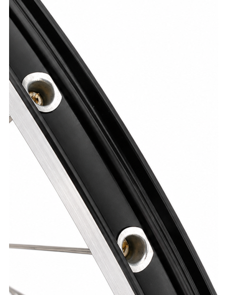 Voorwiel 28 x 1/4'' aluminium ZAC 2000 velg - Shimano DH-C3000-3N naafdynamo - velgrem - zwart/zilver