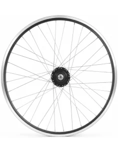 Achterwiel 28" aluminium ZAC 2000 velg zwart/zilver - Shimano SG-C6001-8R Nexus 8 naaf, geschikt voor rollerbrake en velgrem, me