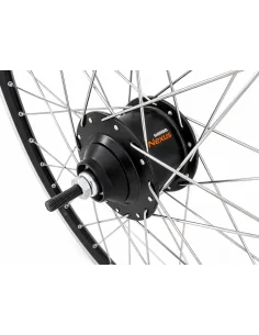Achterwiel 28" aluminium ZAC 2000 velg zwart/zilver - Shimano SG-C6001-8R Nexus 8 naaf, geschikt voor rollerbrake en velgrem, me 2