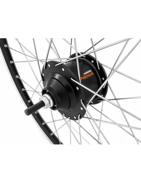Achterwiel 28" aluminium ZAC 2000 velg zwart/zilver - Shimano SG-C6001-8R Nexus 8 naaf, geschikt voor rollerbrake en velgrem, me