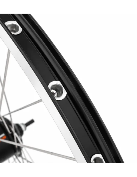 Achterwiel 28" aluminium ZAC 2000 velg zwart/zilver - Shimano SG-C6001-8R Nexus 8 naaf, geschikt voor rollerbrake en velgrem, me
