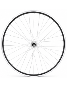 Achterwiel 28'' aluminium ZAC 2000 zwart geslepen velg - Freewheel - vaste as