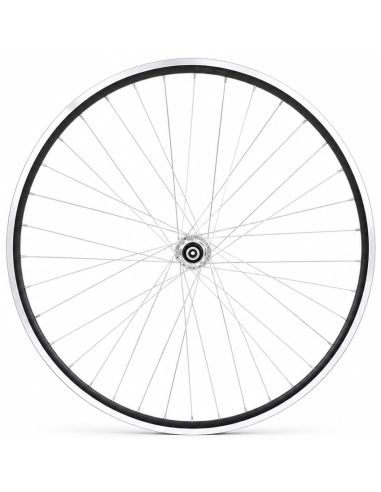 Achterwiel 28'' aluminium ZAC 2000 zwart geslepen velg - Freewheel - vaste as