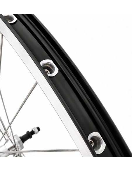 Achterwiel 28'' aluminium ZAC 2000 zwart geslepen velg - Freewheel - vaste as