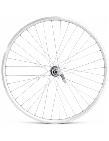 Achterwiel 28 x 1/4'' aluminium ZAC 2000 velg - Favorit remnaaf - zilver