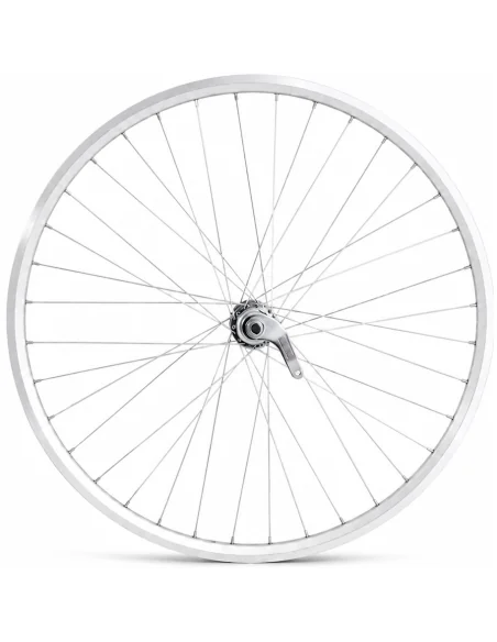 Achterwiel 28 x 1/4'' aluminium ZAC 2000 velg - Favorit remnaaf - zilver
