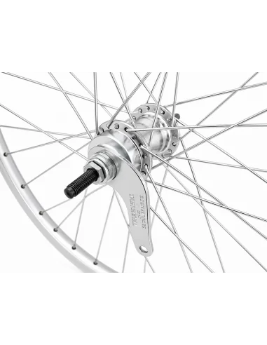 Achterwiel 28 x 1/4'' aluminium ZAC 2000 velg - Favorit remnaaf - zilver