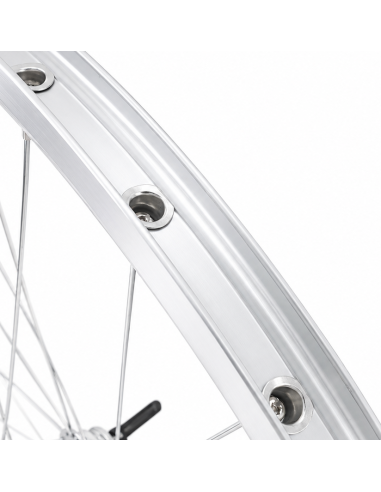 Achterwiel 28 x 1/4'' aluminium ZAC 2000 velg - Favorit remnaaf - zilver