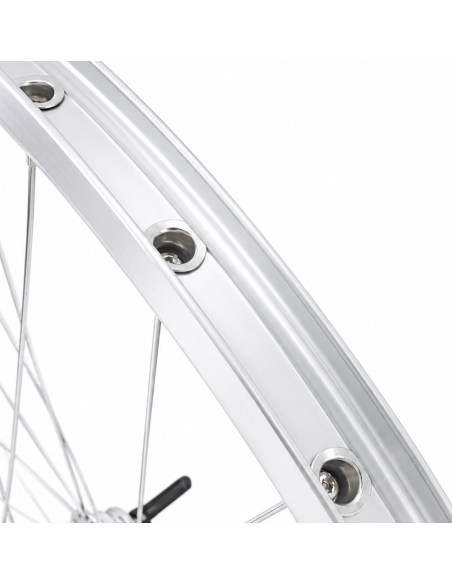 Achterwiel 28 x 1/4'' aluminium ZAC 2000 velg - Favorit remnaaf - zilver