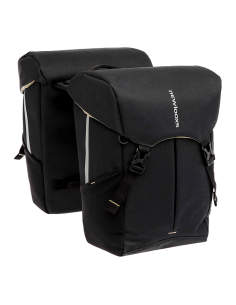 Dubbele fietstas New Looxs MIK 2.0 polyester - 40 liter, zwart