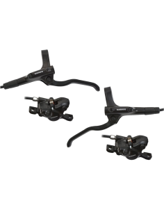 Hydraulische schijfremset Shimano MT200 voor- en achterzijde - zonder remschijf - zwart