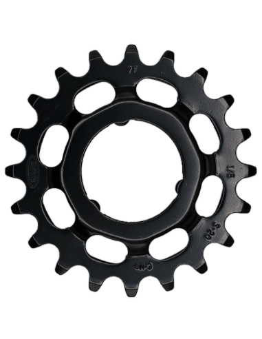 Tandwiel KMC Voor Shimano 20T O-MO Staal 1/8 inch - Zwart