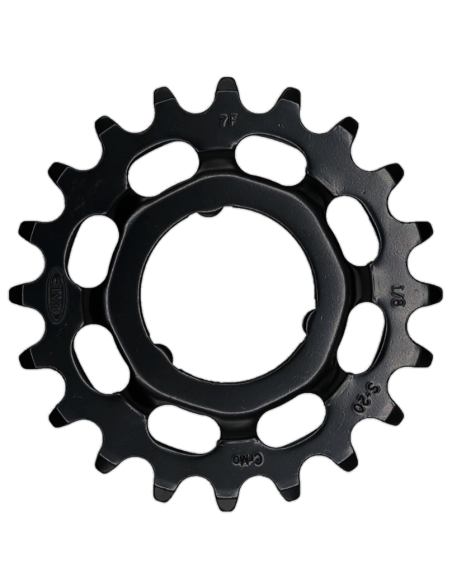 Tandwiel KMC Voor Shimano 20T O-MO Staal 1/8 inch - Zwart