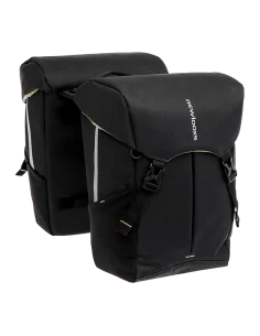Dubbele fietstas New Looxs MIK 2.0 polyester - 40 liter, zwart