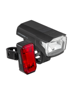 Verlichtingsset Trelock Lighthammer 100 USB Set - 100 lux, zwart