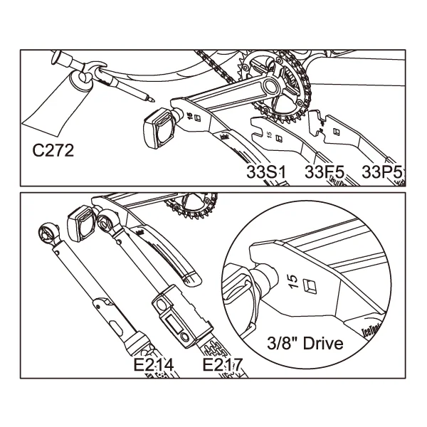 Pedaalsleutel IceToolz 33S1 15mm