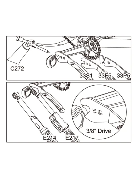 Pedaalsleutel IceToolz 33S1 15mm