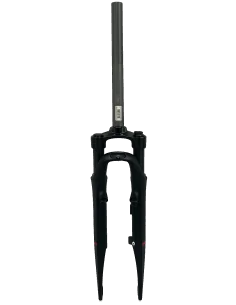 Verende voorvork 28" draad met 1-1/8" vorkbuis Zoom 730 AMS - Velgrem / IS disc / rollerbrake - mat zwart - QR