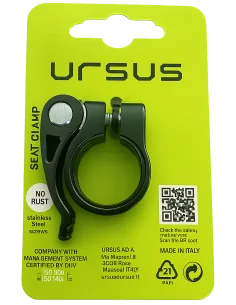 Zadelpenklem met snelspanner Ursus ø40.0 mm aluminium - zwart 2