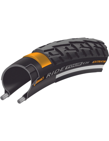 Buitenband Continental Ride Tour 24 x 1.75" / 47-507 - zwart met reflectie