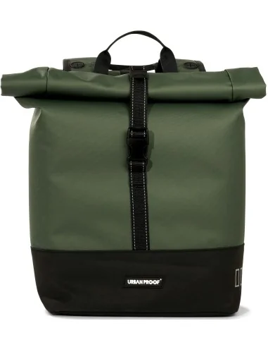 Gerecyclede dubbele fietstas Urban Proof Rolltop 38 liter 30 x 15 x 42 cm - groen