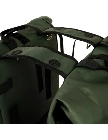 Gerecyclede dubbele fietstas Urban Proof Rolltop 38 liter 30 x 15 x 42 cm - groen