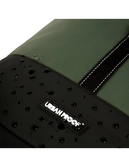 Gerecyclede dubbele fietstas Urban Proof Rolltop 38 liter 30 x 15 x 42 cm - groen