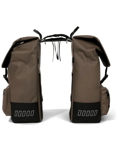 Gerecyclede dubbele fietstas Urban Proof Cargo 38 liter 30 x 15 x 42 cm - bruin