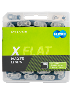 Ketting KMC X-flat waxed 12/13 speed - 126L - zilver/zwart 2