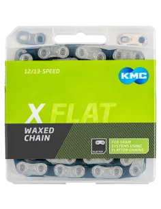 Ketting KMC X-flat waxed 12/13 speed - 126L - zilver/zwart 2