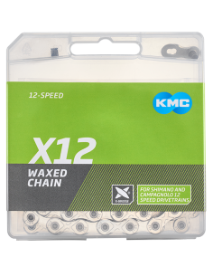 Fietsketting KMC X12 Waxed - zilver 2
