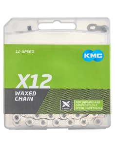 Fietsketting KMC X12 Waxed - zilver 2