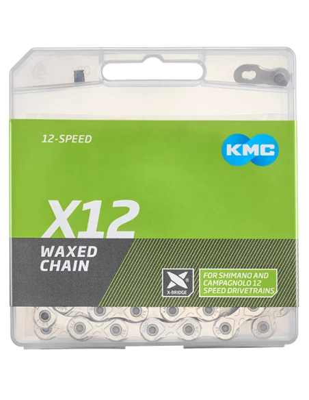 Fietsketting KMC X12 Waxed - zilver