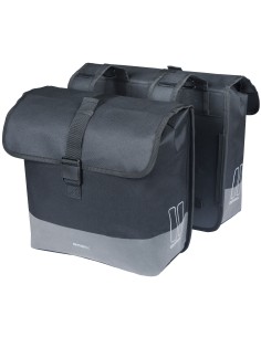 Dubbele fietstas Basil Mara Evo, 28-34L - zwart