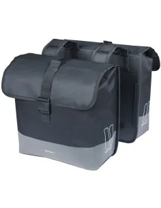 Dubbele fietstas Basil Mara Evo, 28-34L - zwart