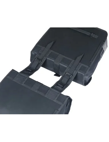 Dubbele fietstas Basil Mara Evo, 28-34L - zwart