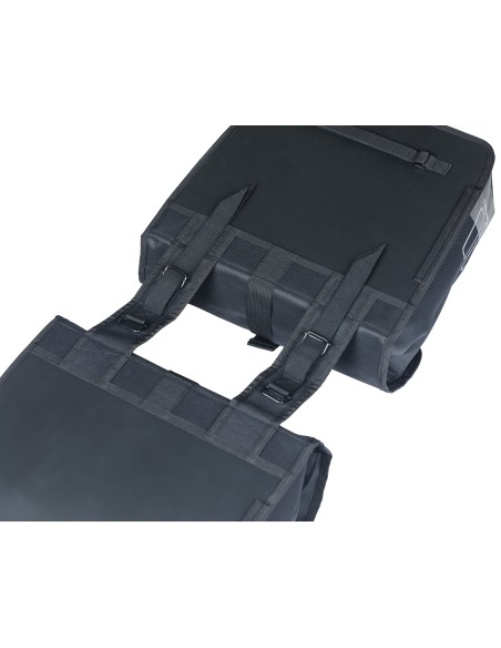 Dubbele fietstas Basil Mara Evo, 28-34L - zwart