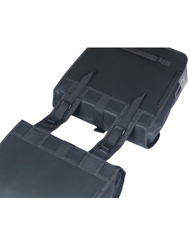 Dubbele fietstas Basil Mara Evo, 38-46L - zwart