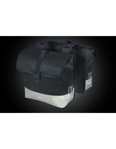 Dubbele fietstas Basil Mara Evo, 38-46L - zwart