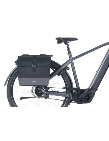 Dubbele fietstas Basil Mara Evo, 38-46L - zwart