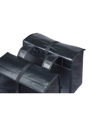 Dubbele fietstas Basil Urban Load Pro, 50-64L - zwart