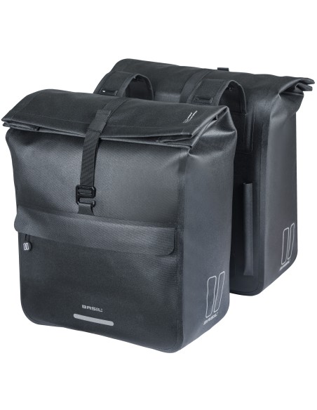 Dubbele fietstas Basil Urban Dry Neo, 46-52L - zwart