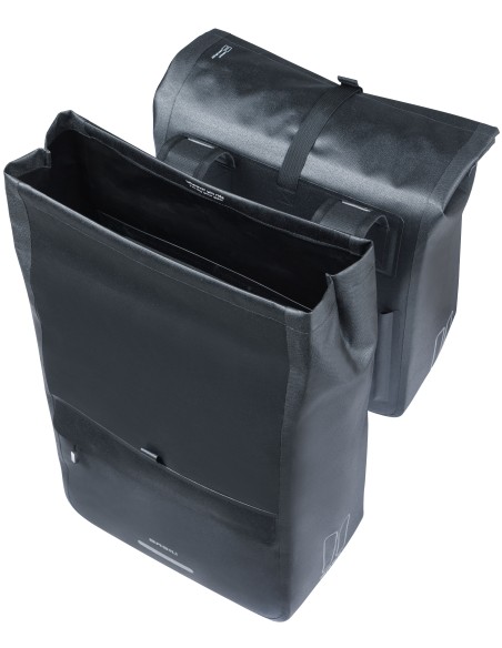 Dubbele fietstas Basil Urban Dry Neo, 46-52L - zwart