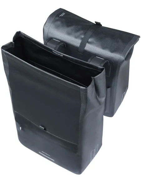 Dubbele fietstas Basil Urban Dry Neo, 46-52L - zwart