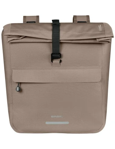 Dubbele fietstas Basil Urban Dry Neo, 46-52L - sage brown