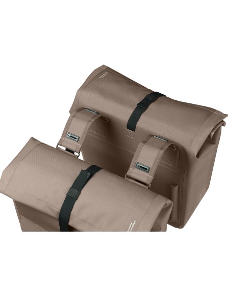 Dubbele fietstas Basil Urban Dry Neo, 46-52L - sage brown