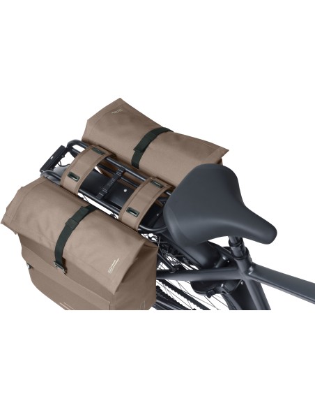Dubbele fietstas Basil Urban Dry Neo, 46-52L - sage brown